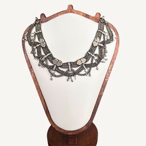 Free People Silver and Brass-Tone Multi-Chain Adjustable Length Necklace
